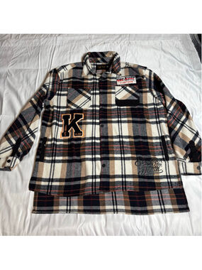 Men's KLEEP Plaid Lightweight Shirt Jacket XXL